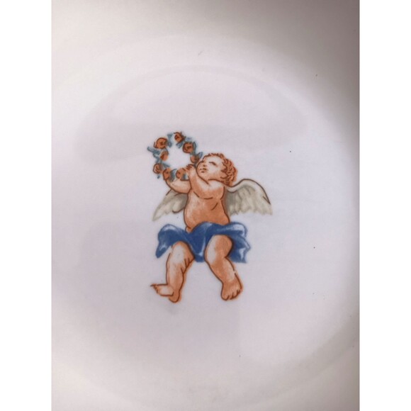 Fritz and Floyd 1995 Cherubs Omnibus Stonewear Bowl Made In Indonesia EUC - Picture 2 of 5